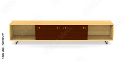 tv stand on white backgroun...