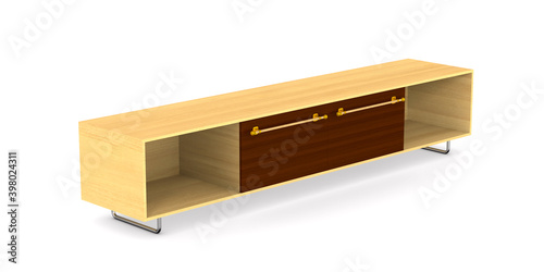 tv stand on white backgroun...