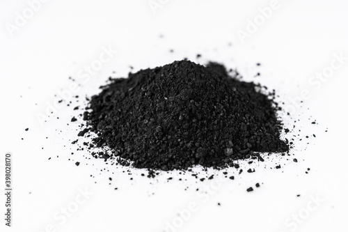 Bilde på lerret activated carbon on a white acrylic background
