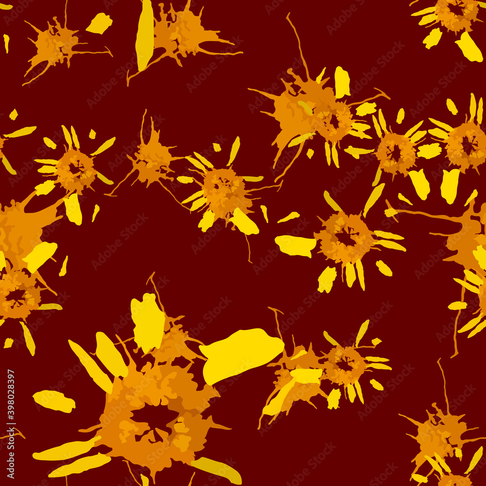 UFO camouflage of various shades of red, yellow and orange colors UFO camouflage of various shades of red, yellow and orange colors