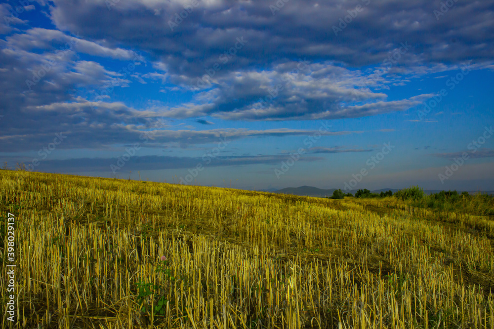 morning landscape of mountainous terrain