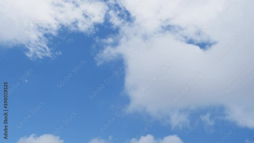 Beautiful blue sky with clouds background. Sky with moving white clouds. Weather nature summer background Beautiful blue sky with clouds background. Sky with moving white clouds. Weather nature summer background
