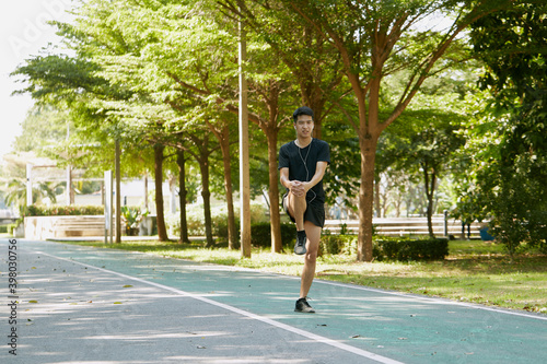 Men warming up and exercise