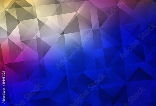 Light Pink, Blue vector polygonal background.