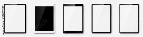Tablet pc set. Tablet realistic vector