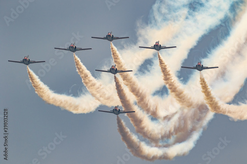 Obraz na plátně Aircraft CASA C-101 of the Patrulla Aguila