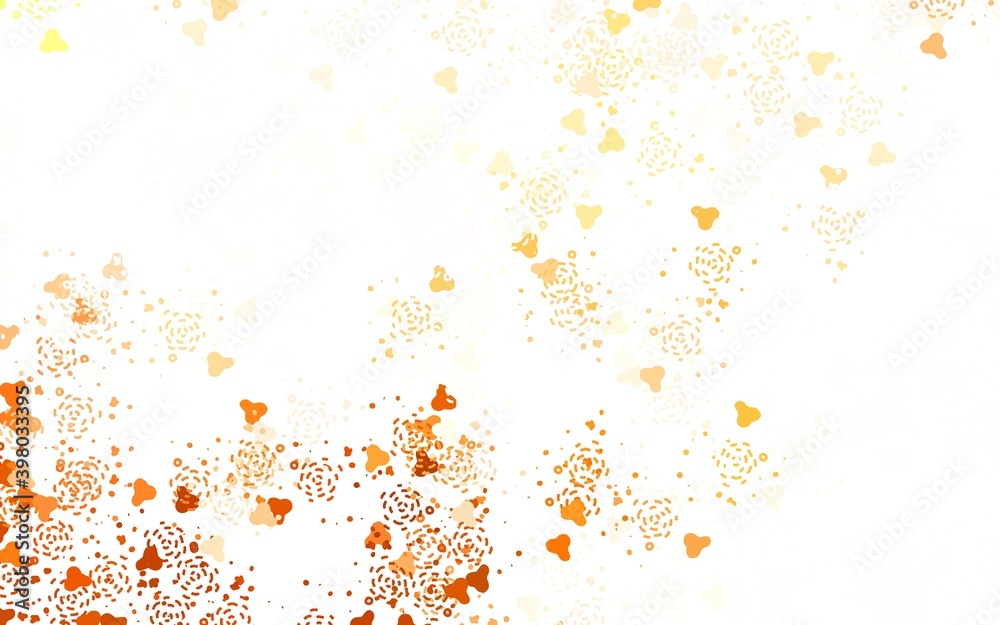 Light Orange vector backdrop with memphis shapes. Light Orange vector backdrop with memphis shapes.
