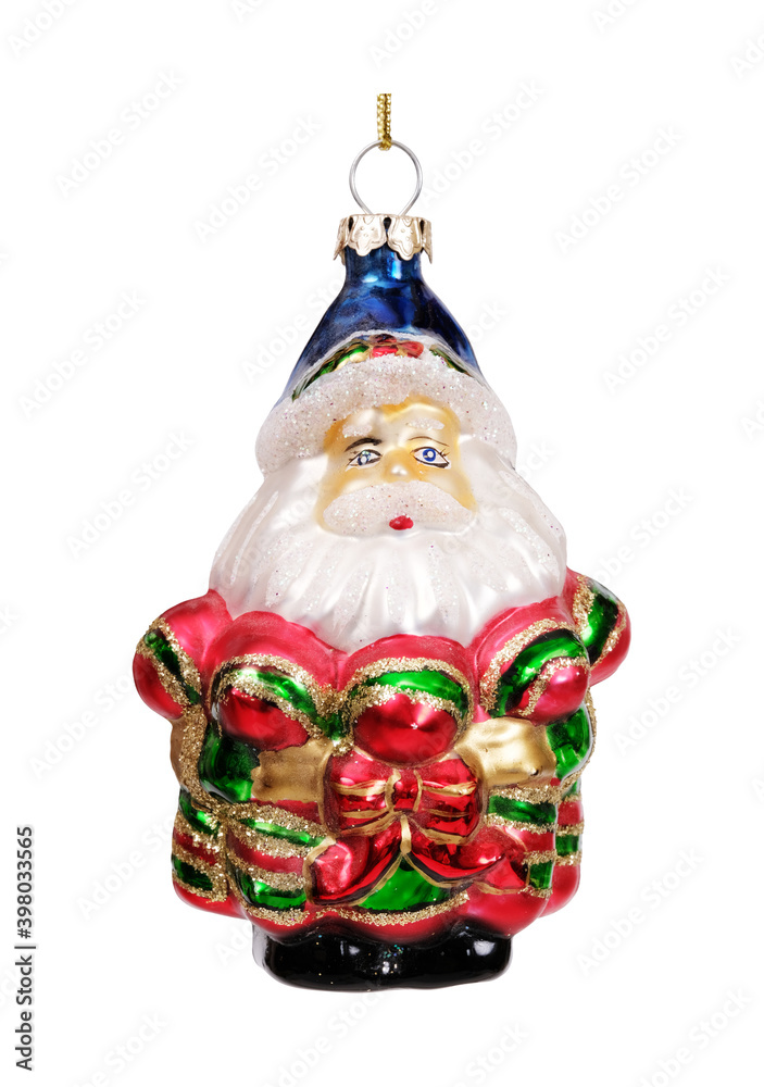Glass Christmas toy isolated on a white background Glass Christmas toy isolated on a white background