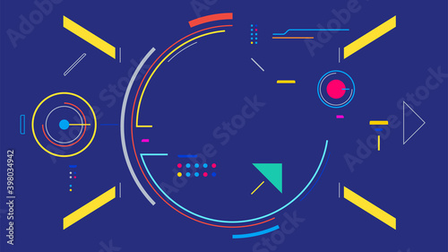Tech futuristic hud vector background