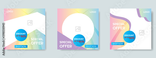 fashion sale social media post design template. web banner vector