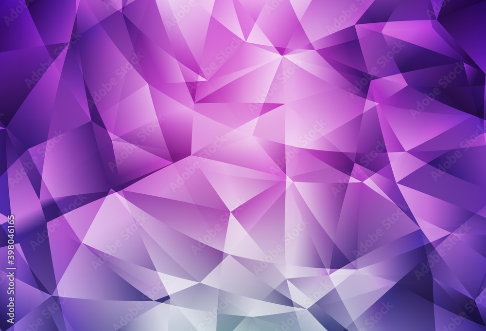 Light Pink vector triangle mosaic texture. Light Pink vector triangle mosaic texture.