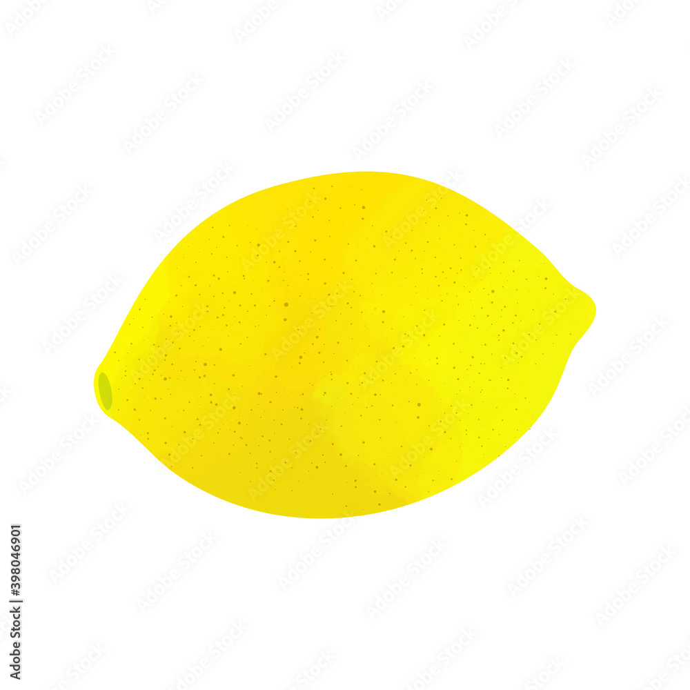 Vector illustration of a fresh lemon on white background Vector illustration of a fresh lemon on white background