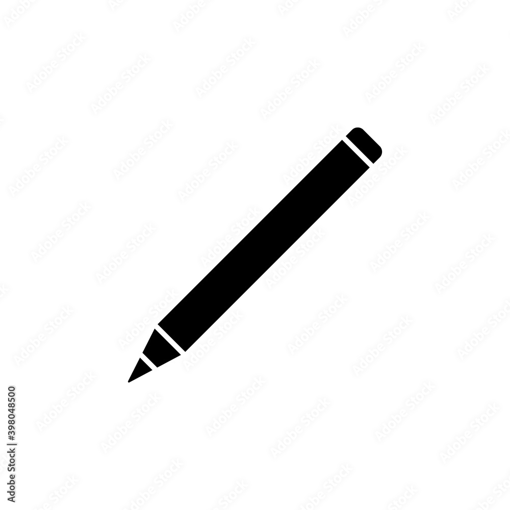 Pencil icon flat vector illustration Pencil icon flat vector illustration