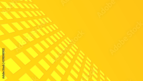Rectangle 3d shape yellow Abstract background  