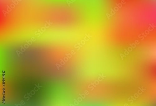 Light Red, Yellow vector abstract blurred background.