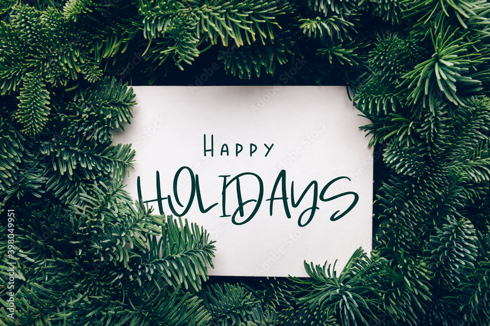 Happy Holidays Wallpaper corporate-elegant-evergreen-happy-holidays-christmas-greeting-card-for