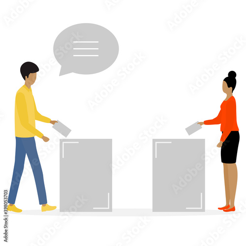 Vote Vector People Presidential Election Campaign