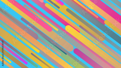 Creative retro comic style colorful pop art abstract vector design. Soft pop art colors diagonal lines background, trendy striped blue, purple and yellow colors background geometric pattern design