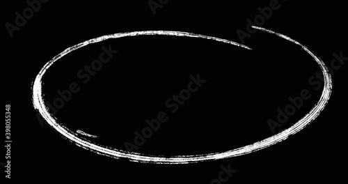 Set of Animated Hand Drawn Highlighter Elements, doodle arrows, circles, check marks, frames, borders and elements for selecting text. White design elements isolated on black background.