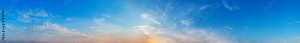 Panorama sky with cloud on a sunny day. Beautiful cirrus cloud... Panorama sky with cloud on a sunny day. Beautiful cirrus cloud...