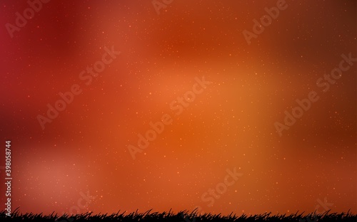 Light Orange vector texture with milky way stars.