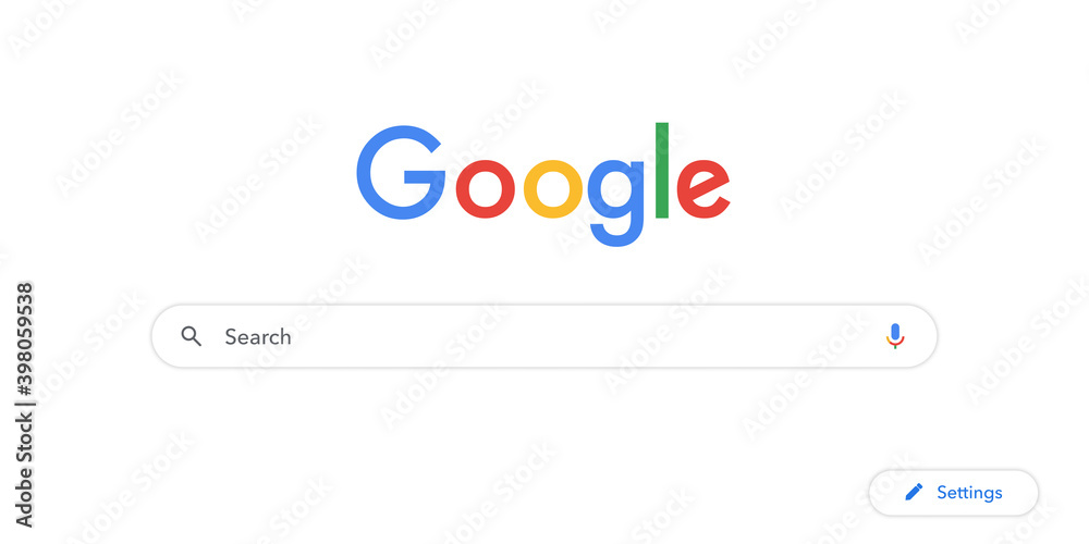 Google search bar vector illustration. Browser window on white ...
