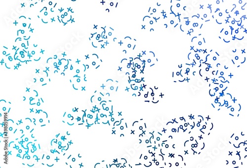 Light BLUE vector layout with algebra elements.