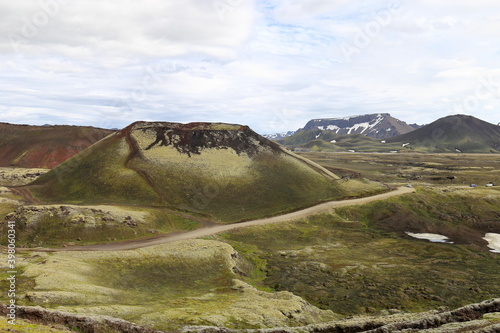 Iceland National Park Landmannalaugar. Rhyolite mountains and magnificent colorful valley. © periskop