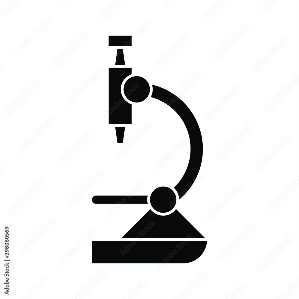Microscope Icon. Sign, laboratory. vector isolated on with background Microscope Icon. Sign, laboratory. vector isolated on with background