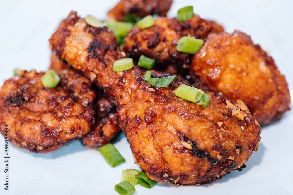 Garlic Soy Korean Fried Chicken Stock Photo | Adobe Stock