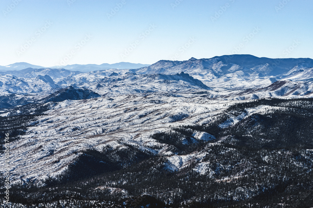 Colorado Rocky Mountains Covered in Snow.  Winter.  