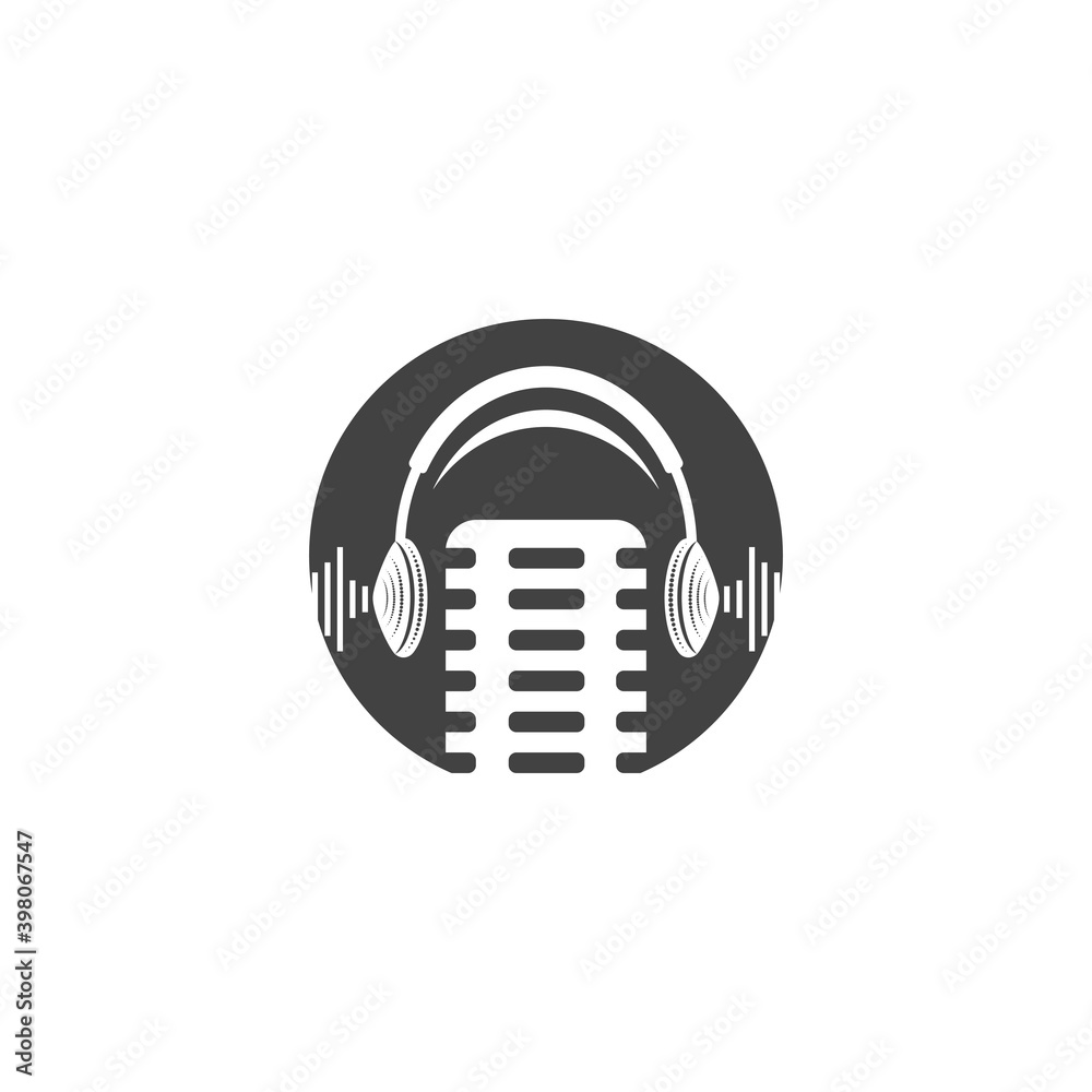 Podcast Vector icon design illustration Template
