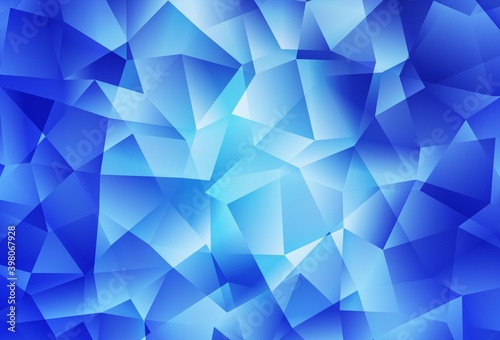 Light BLUE vector abstract polygonal background. © smaria2015