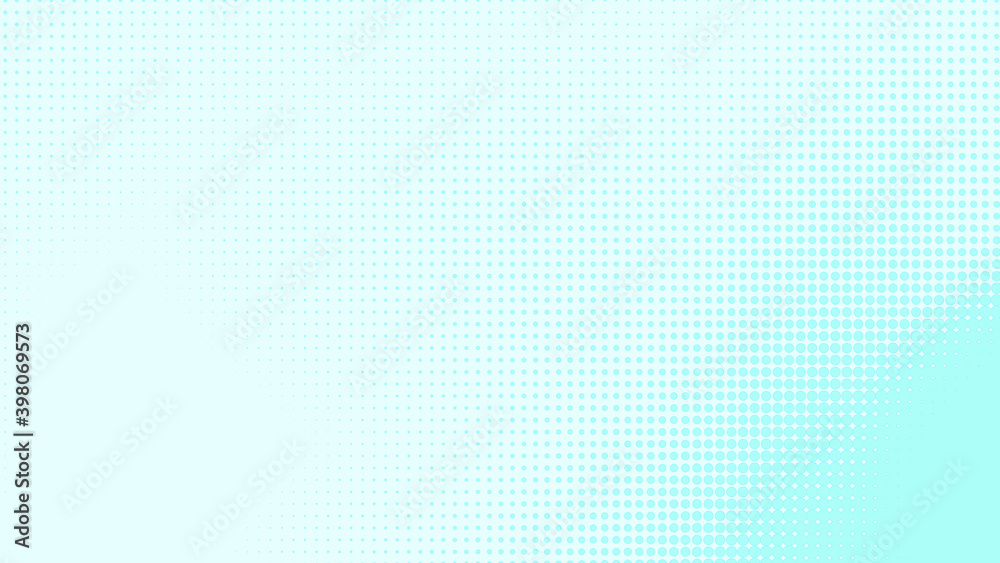 Dots halftone white blue and green color pattern gradient texture with technology digital background. Medicine healthcare with science concept.