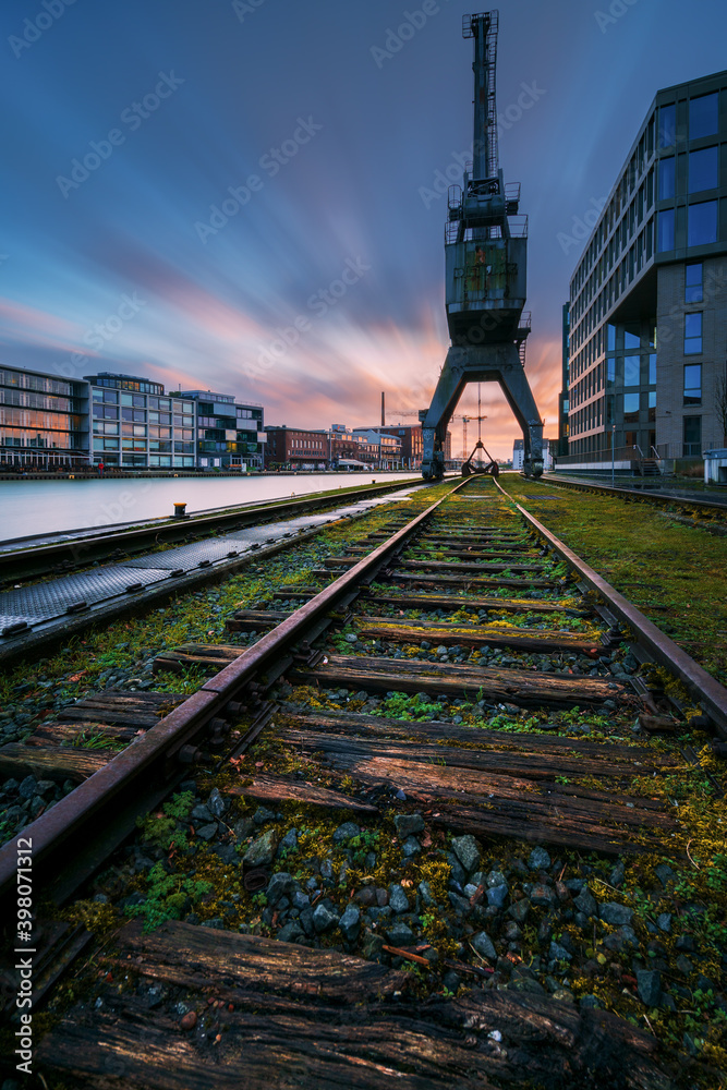 Fototapeta premium Stillgelegte Hafenanlage in Münster