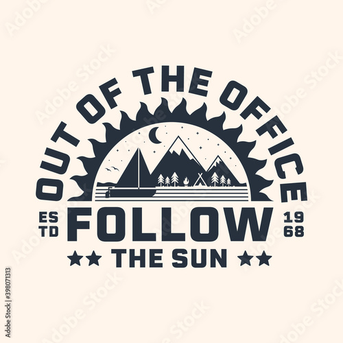 Retro Outdoor Camp Logo Design. Vector illustration.