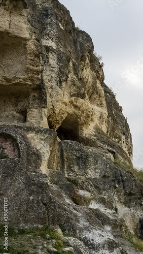 Rocks and caves in rocks. Crimean peninsula. Ancient caves. photo