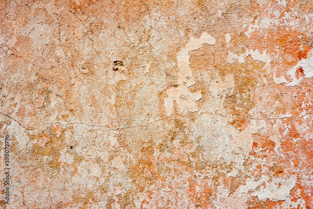 Texture of a concrete wall with cracks and scratches which can be used as a background