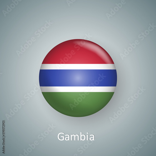 Gambia flag icon circle 3d gradient isolated Free Download Gambia flag icon circle 3d gradient isolated - GFXLoad