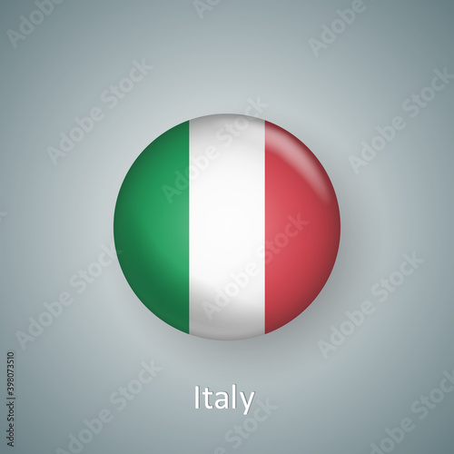 Italy flag icon circle 3d gradient isolated Free Download Italy flag icon circle 3d gradient isolated - GFXLoad