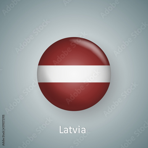 Latvia flag icon circle 3d gradient isolated Free Download Latvia flag icon circle 3d gradient isolated - GFXLoad