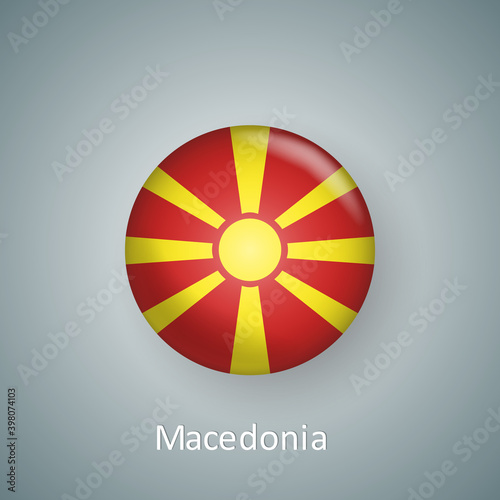 Free Download Macedonia flag icon circle 3d gradient isolated - GFXLoad