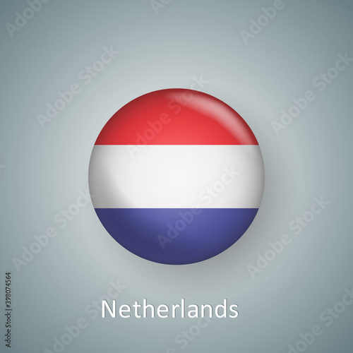 Netherlands flag icon circle 3d gradient isolated Free Download Netherlands flag icon circle 3d gradient isolated - GFXLoad