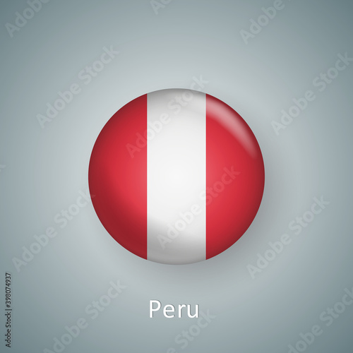 Free Download Peru flag icon circle 3d gradient isolated - GFXLoad