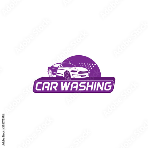 Car washing service, vector logo design