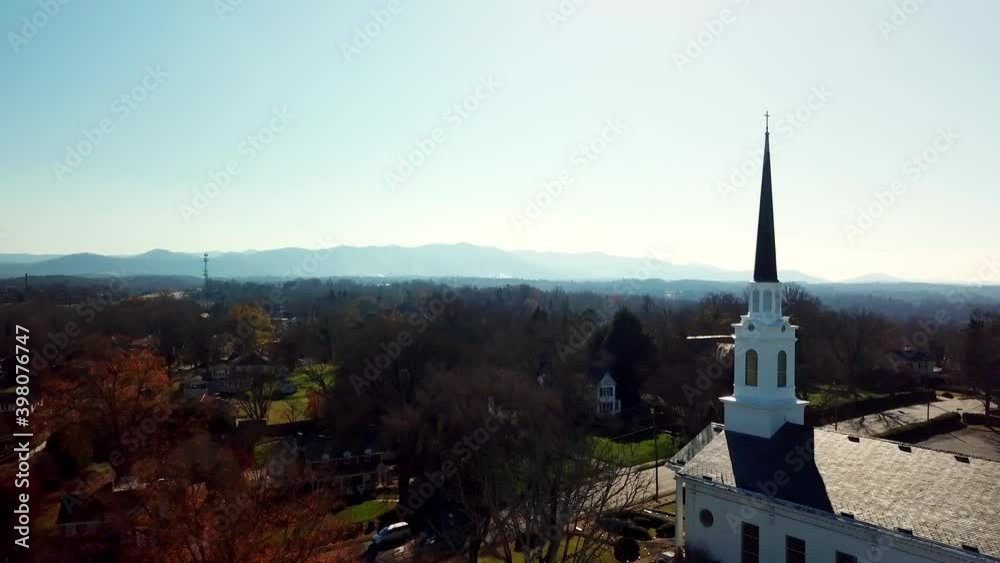 Church in Morganton NC, Morganton North Carolina aerial in 4k Church in Morganton NC, Morganton North Carolina aerial in 4k