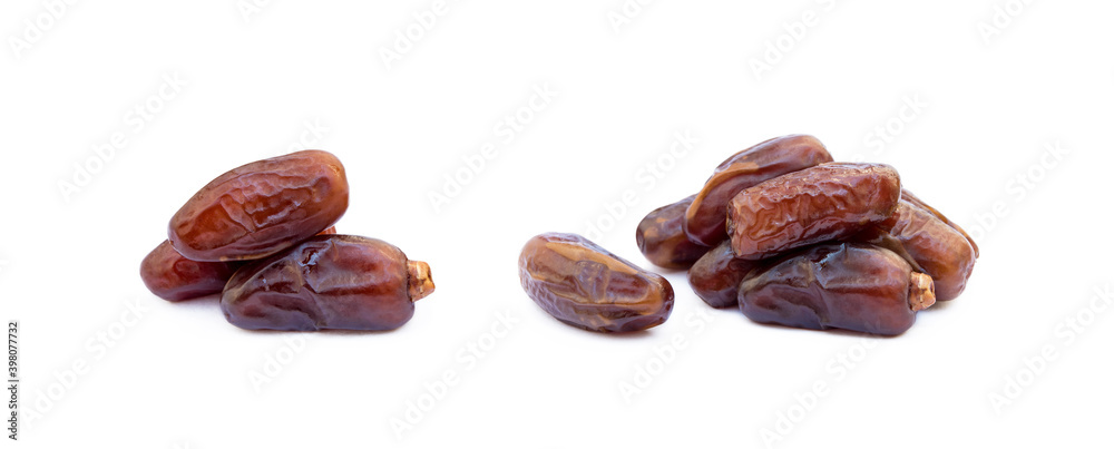 Dried sweet dates isolated on a white background
