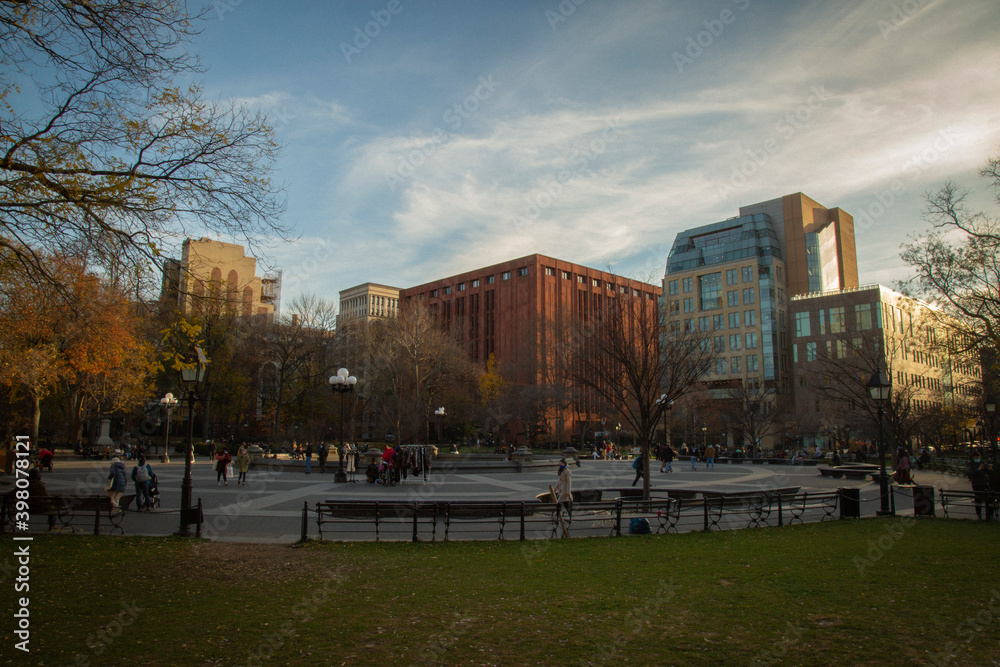 Obraz premium Winter in Washington Square Park