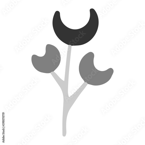 Moo flower abstract creative poster design isolated