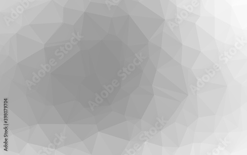 Light Silver, Gray vector blurry triangle texture. Colorful illustration in Origami style with gradient.  Textured pattern for background.